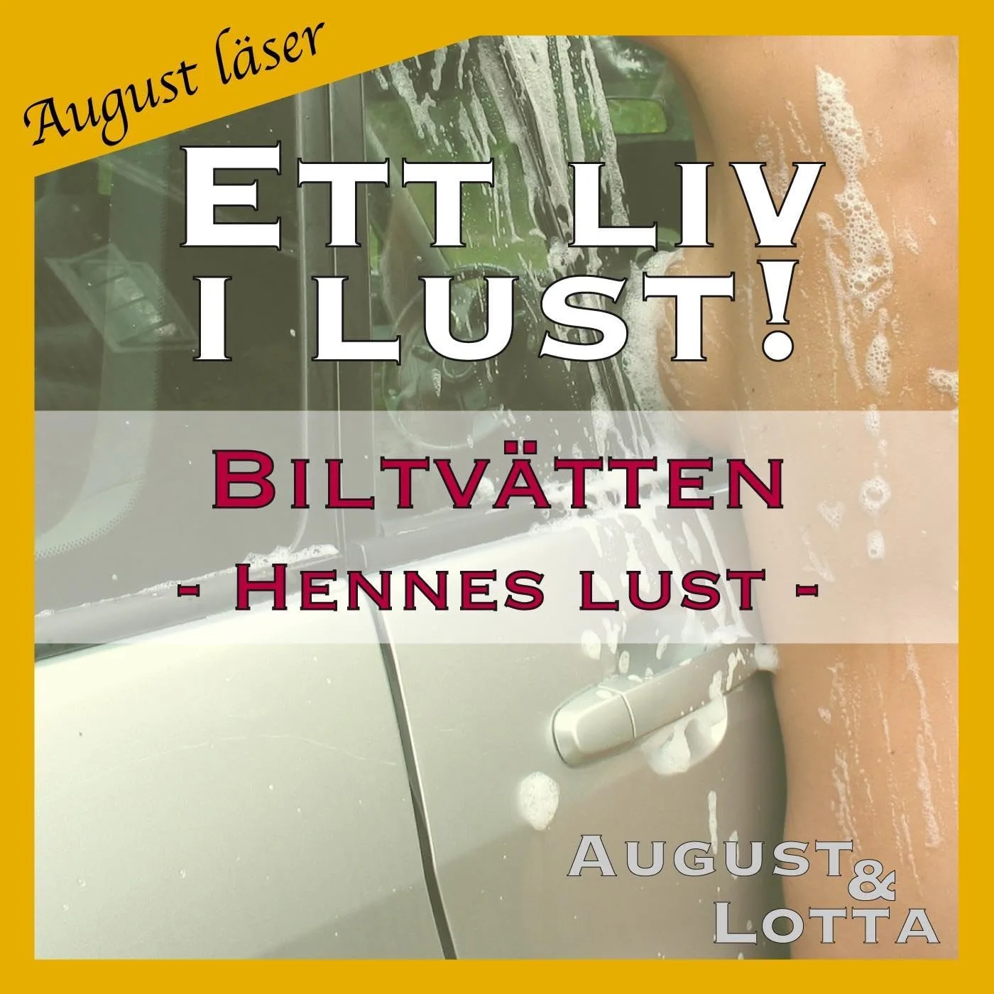 Portada de Biltvätten ~ Genom hennes ögon ~ August läser - erotiska noveller