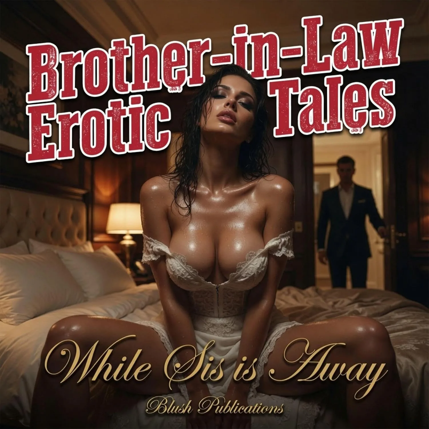 Portada de Brother-in-Law Erotic Tales: While Sis Is Away: Explicit Adult Sex Short Stories of Family Reunion Cheating, Drunk Wedding Night Creampies, Taboo Breeding & More