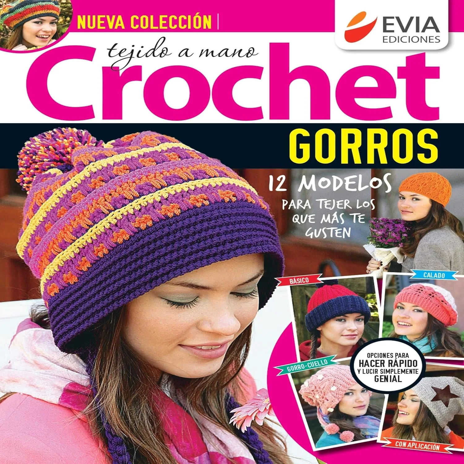 Portada de Crochet Gorros: Tejido a Mano