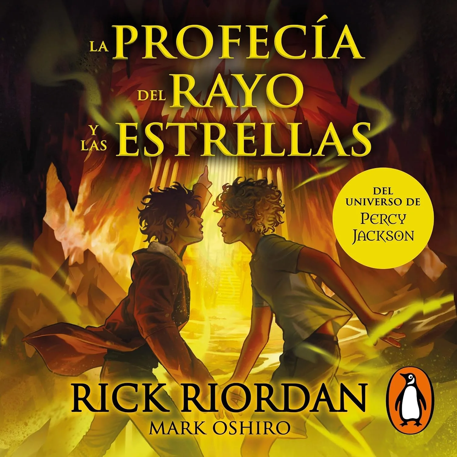Portada de La profecía del rayo y las estrellas: Del universo de Percy Jackson