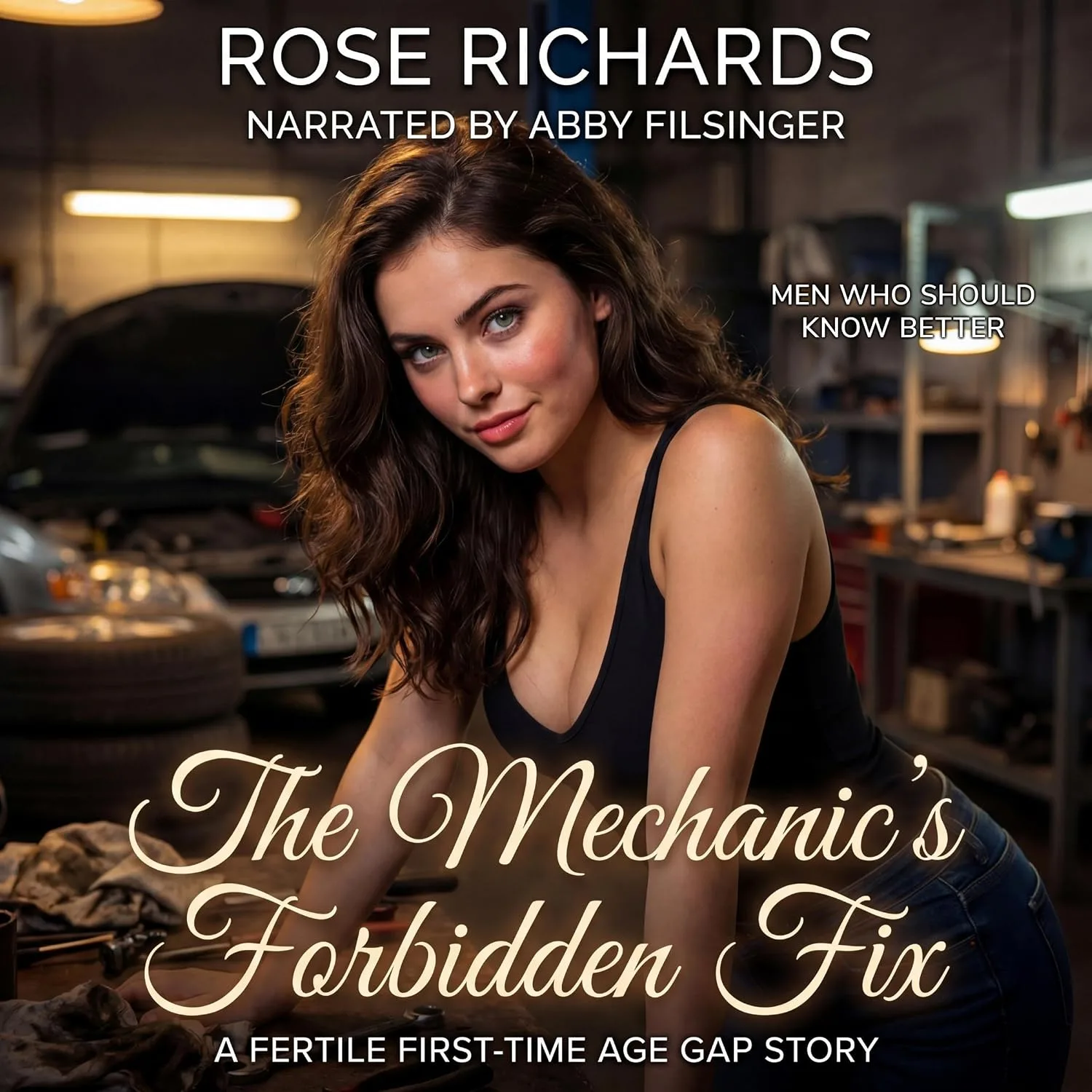 Portada de The Mechanic’s Forbidden Fix: A Fertile First-Time Age Gap Story (Men Who Should Know Better)